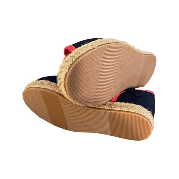 NEW - Janie and Jack navy/fuchsia espadrilles - size 8 - Picture 4 of 4